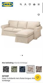 Gezocht: beige hoes IKEA-bank met chaise longue, Huis en Inrichting, Banken | Bankstellen, Ophalen, Hoekbank, Zo goed als nieuw