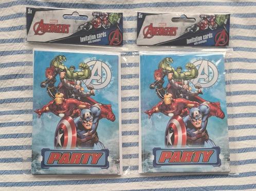 10 uitnodigingen van Avengers NIEUW, Hobby en Vrije tijd, Feestartikelen, Nieuw, Verjaardag, Ophalen of Verzenden