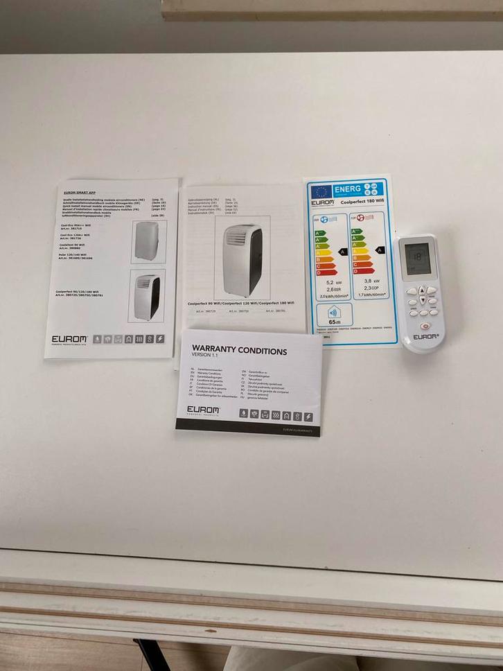 Eurom Coolperfect 180 Mobiele Airco - Weinig Gebruikt, Witgoed en Apparatuur, Airco's, Zo goed als nieuw, Mobiele airco, 60 tot 100 m³