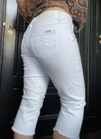 Seven7 witte capri jeans lage taille borduursels Y2K vintage, Maat 38/40 (M), Wit, Ophalen of Verzenden, Zo goed als nieuw