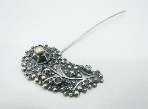 Zilveren Friese veer, mutsenspeld, Sieraden, Tassen en Uiterlijk, Antieke sieraden, Overige typen, Zilver, Verzenden