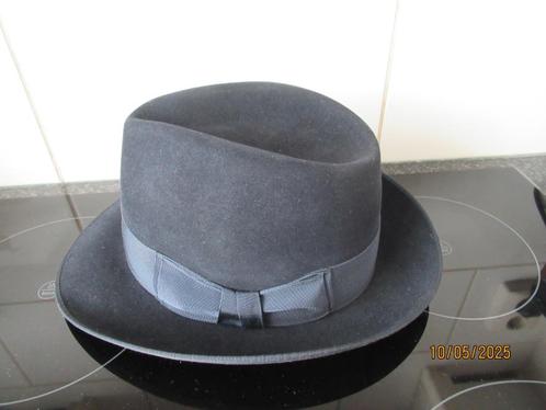 DONKERBLAUWE HERENHOED- STETSON-JACQUELOOT OOSTENDE, Kleding | Heren, Hoeden en Petten, Zo goed als nieuw, Ophalen of Verzenden