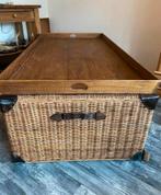Riviera maison rattan salon tafel met dienblad, Ophalen, 50 tot 100 cm, Zo goed als nieuw, Minder dan 50 cm