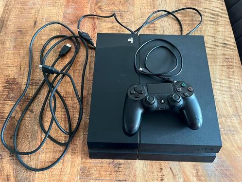 Playstation 4 + controller, Spelcomputers en Games, Spelcomputers | Sony PlayStation 4, Gebruikt, Original, 500 GB, Met 1 controller