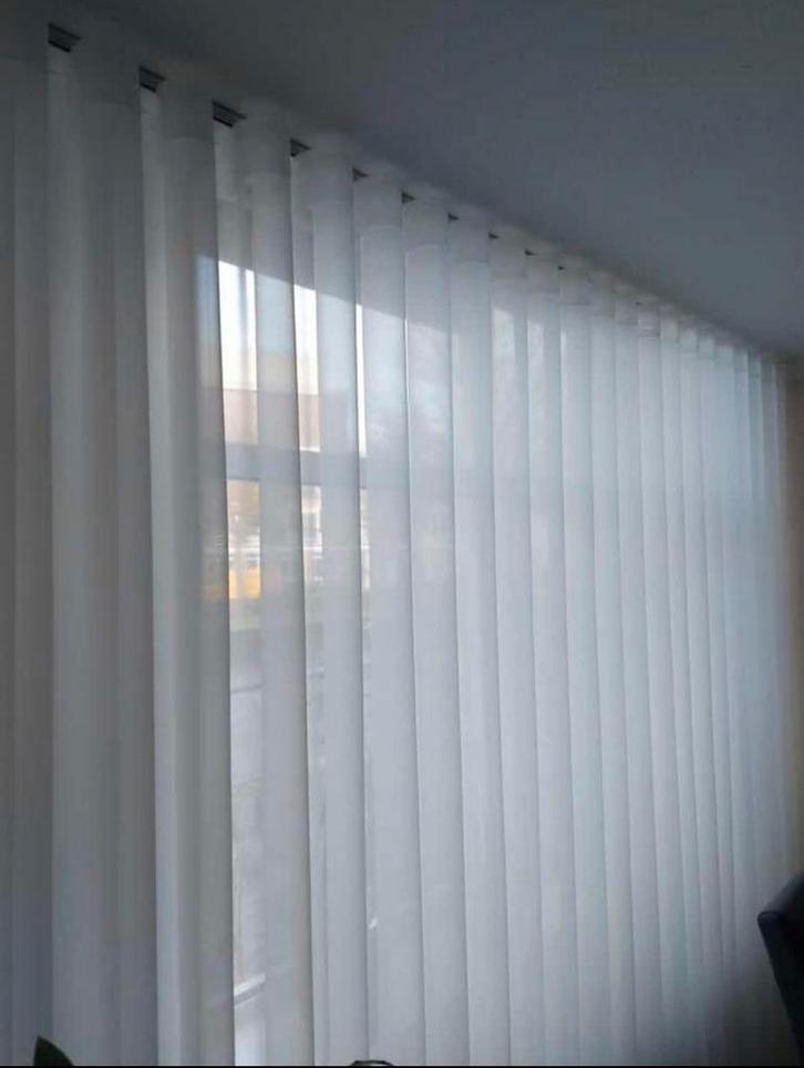 EFFEN VITRAGE WIT OF EQRU + OP MAAT GEMAAKT, Huis en Inrichting, Stoffering | Gordijnen en Lamellen, Nieuw, 200 cm of meer, Wit