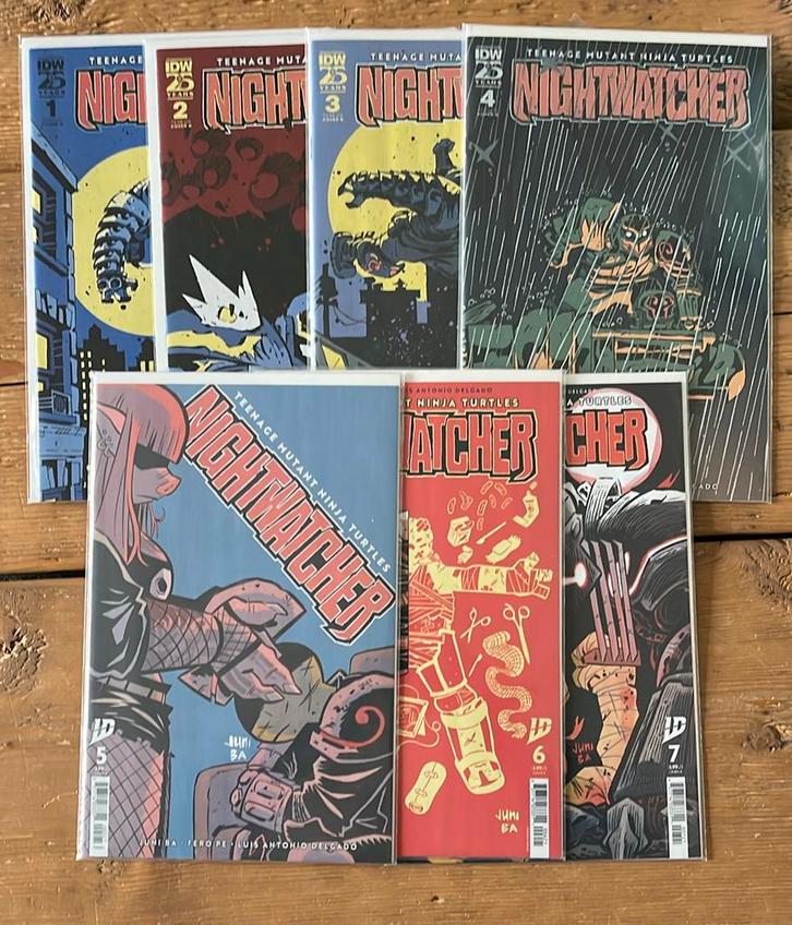 Teenage Mutant Ninja Turtles Nightwatcher 1-7, Boeken, Strips | Comics, Zo goed als nieuw, Meerdere comics, Amerika, Ophalen of Verzenden