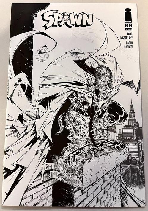 Spawn #315 Greg Capullo B&W Variant (Image Comics), Boeken, Strips | Comics, Zo goed als nieuw, Eén comic, Amerika, Ophalen of Verzenden