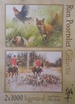 Puzzels Rien Poortvliet 2 x 1000 pc zgan, Hobby en Vrije tijd, Denksport en Puzzels, Ophalen of Verzenden, 500 t/m 1500 stukjes