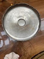 Verzilverd dienblad met opengewerkte rand - 40cm, Antiek en Kunst, Ophalen of Verzenden