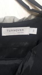 Turnover jurk, zwart, mt 38, Maat 38/40 (M), Ophalen of Verzenden, Zo goed als nieuw, Zwart