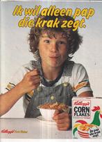 Retro reclame 1980 Kellogg's cornflakes pap zegt krak, Verzamelen, Ophalen of Verzenden