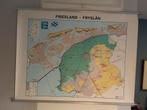 Mooie provinciale schoolkaart Friesland Fryslan te koop, Ophalen, Aardrijkskunde