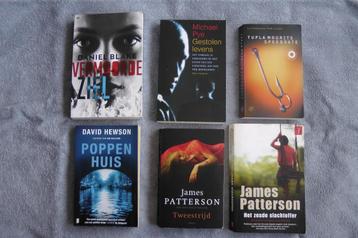 Thriller boeken (6x) waarvan 2 stuks van James Patterson beschikbaar voor biedingen