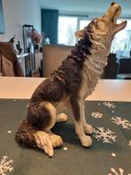 Beeld grijze "Huilende wolven Koning"   NIEUW, Verzamelen, Beelden en Beeldjes, Ophalen of Verzenden, Nieuw, Dier