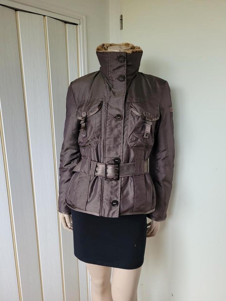 Peutrey jas winter maat 36/38, Kleding | Dames, Jassen | Winter, Zo goed als nieuw, Maat 36 (S), Bruin, Ophalen of Verzenden