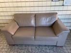 Mooie beige lederen 3- zits van Henders en Hazel, Ophalen, Gebruikt, 150 tot 200 cm, Tweepersoons