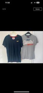 Superdry T-shirts (3 stuks) - L & XL, Ophalen of Verzenden, Gedragen, Maat 52/54 (L), Blauw