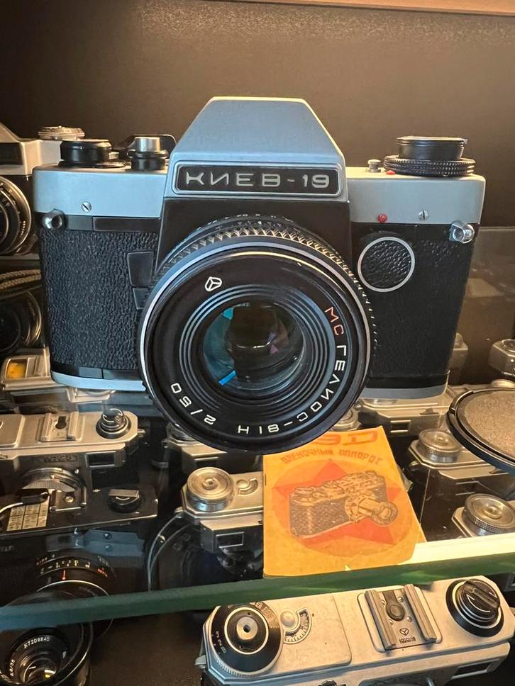 Kiev 19 + helios 81H 50mm 2.0, Audio, Tv en Foto, Fotocamera's Analoog, Gebruikt, Spiegelreflex, Overige Merken, Verzenden