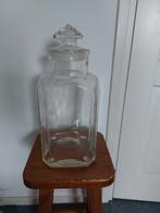 Vintage Glazen Apothekerspot met Deksel, Huis en Inrichting, Woonaccessoires | Stolpen, Ophalen, Zo goed als nieuw