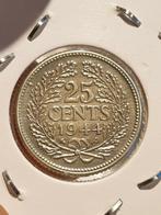 25 cent 1944 Eikel P, zilver nr.4 (08), Zilver, Ophalen of Verzenden, 25 cent