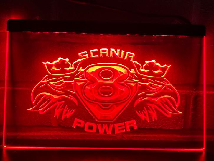 Led Lichtbord SCANIA V8 3d neon look, Verzamelen, Merken en Reclamevoorwerpen, Nieuw, Lichtbak of (neon) lamp, Ophalen of Verzenden