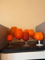 Oranje Glazen Vaas - Wijn Glas Design 9 stuks, Ophalen