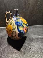 Vintage Keramische Vaas met Bloemen, Antiek en Kunst, Antiek | Vazen, Ophalen of Verzenden