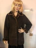 Suède dames jasje gevoerd met bont, Kleding | Dames, Jassen | Winter, Verzenden, Zo goed als nieuw, Maat 38/40 (M)