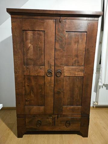 Koloniale Houten Kast - Kleding/Computer beschikbaar voor biedingen