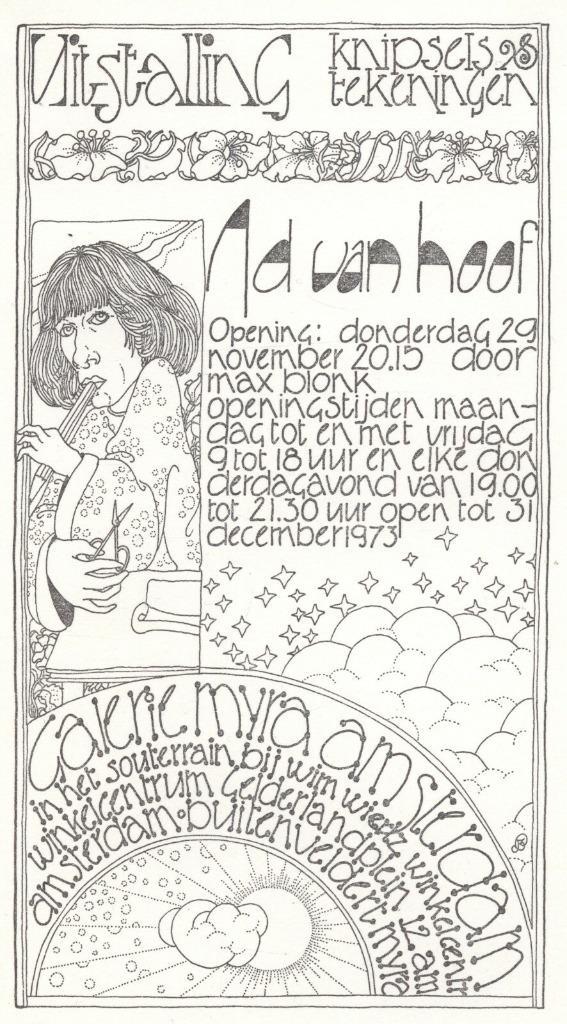 2181 Ex Libris Nederland : Ad van Hoof, 1973, Antiek en Kunst, Kunst | Etsen en Gravures, Verzenden