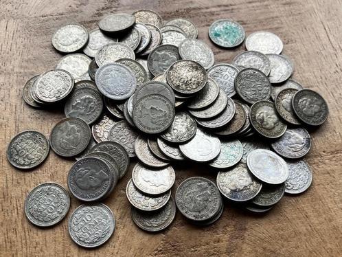 100 zilveren dubbeltjes Wilhelmina, Postzegels en Munten, Munten | Nederland, Setje, 10 cent, Koningin Wilhelmina, Zilver, Ophalen