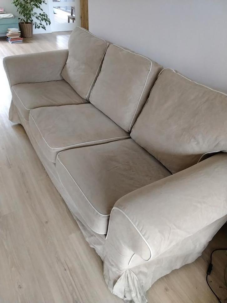 3-zits IKEA Ektorp bank, Huis en Inrichting, Banken | Bankstellen, Gebruikt, Rechte bank, Driepersoons, 200 tot 250 cm, 75 tot 100 cm