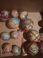 Papier maché vintage kerstballen jaren 70 tot 80, Ophalen of Verzenden