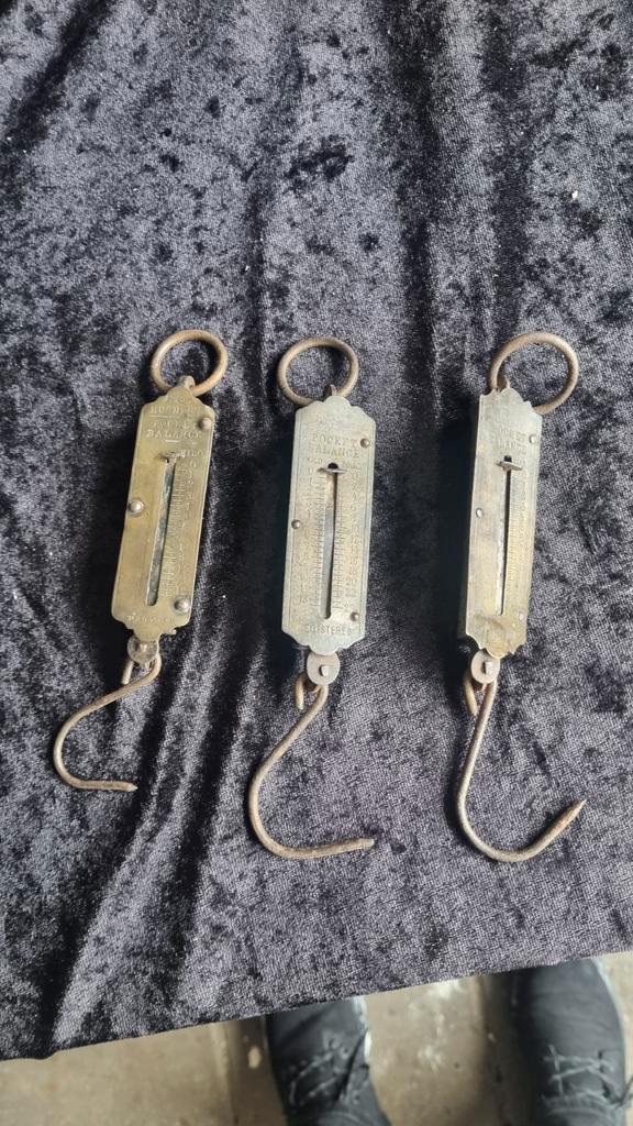 Vintage Zakweegschaaltjes - Set van 3, Watersport en Boten, Hengelsport | Karpervissen, Gebruikt, Overige typen, Ophalen of Verzenden