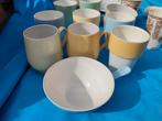 Pastel Petrus Regout Bekers + Soepkom, Antiek en Kunst, Ophalen