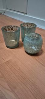 Casa Vivante Waxinelicht Houders Set, Huis en Inrichting, Overige materialen, Ophalen of Verzenden, Grijs, Zo goed als nieuw