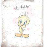 Kinderdekbedovertrek 100x135 Baby Tweety, Wit, Dekbedovertrek, Nieuw, Verzenden