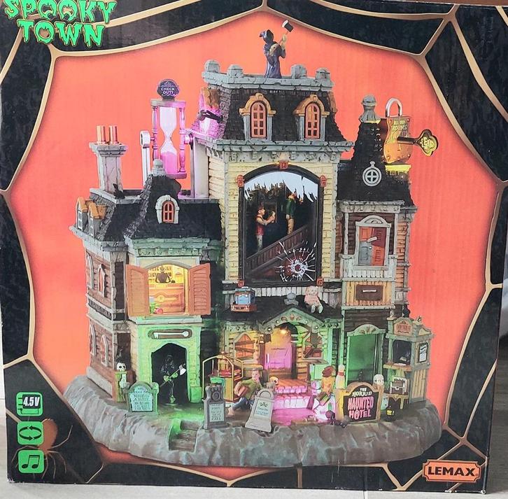 Lemax Spooky Town The Horror Haunted Hotel, Diversen, Kerst, Zo goed als nieuw, Ophalen of Verzenden