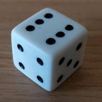 DOBBELSTEEN WIT MET ZWARTE OGEN, Hobby en Vrije tijd, Gezelschapsspellen | Overige, Verzenden, Zo goed als nieuw