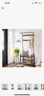 Industriële kapstok zwart metaal met hout, Huis en Inrichting, Woonaccessoires | Kapstokken, Zo goed als nieuw, Minder dan 100 cm
