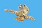 14k Gouden Engel Engelbewaarder Kettinghanger Hanger Hart, Jw, Verzenden, Nieuw, Hart