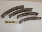 Vk-869 N Spoor Gebogen Rails 9120/25 Fleischmann Piccolo LB, Gebruikt, Gelijkstroom, Fleischmann, Rails