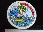 grote sticker BP logo smurf the surf smurfen surfen vintage, Verzamelen, Bedrijf of Vereniging, Zo goed als nieuw, Verzenden