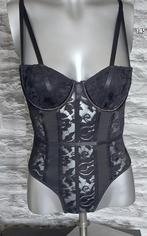 Sexy zwarte stringbody S, Kleding | Dames, Ondergoed en Lingerie, Ophalen of Verzenden, Zwart, Body of Korset