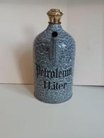 Grijs gewolkt emaille Petroleum kan 1 liter zwart sierletter, Verzenden