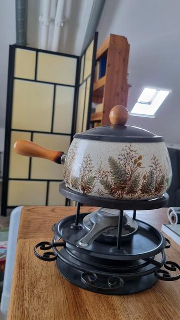 Retro Fondue Set met Schaaltjes beschikbaar voor biedingen