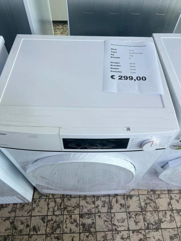 Condensdroger 7 kg nieuw, Witgoed en Apparatuur, Wasdrogers, Nieuw, Condens, Voorlader, 6 tot 8 kg, Minder dan 85 cm, Anti-kreukfase