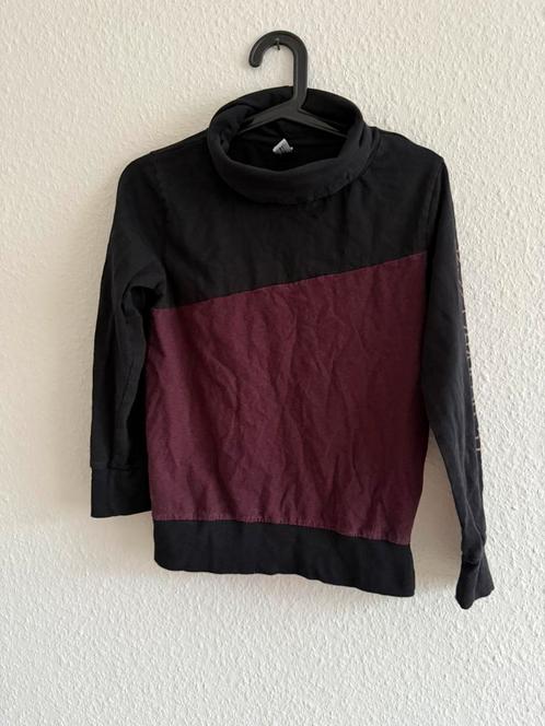 Zwart-bordeaux trui met col van Yigga, maat 146/152, Kinderen en Baby's, Kinderkleding | Maat 146, Zo goed als nieuw, Jongen, Trui of Vest
