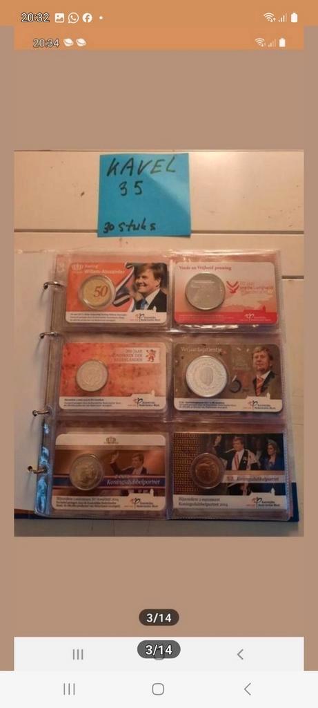 COINCARDS 30 stuks IN ALBUM  KAVEL 35, Postzegels en Munten, Munten | Nederland, Euro's, Koningin Beatrix, Verzenden