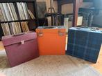 Drie vintage vinylplatenkoffers te koop, Audio, Tv en Foto, Platenspelers, Ophalen of Verzenden, Gebruikt, Platenspeler-onderdeel